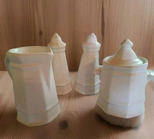 PFALTZGRAFF  Vintage Heritage White Sugar Bowl W/ Lid, Creamer, Salt, Pepper . - Picture 1 of 9