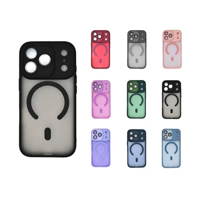 Cover IPHONE 17 PRO Custodia MAGSAFE + PROTEZIONE FOTOCAMERA Colorata Semirigida - Immagine 1 di 4