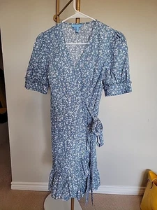 Vestido envolvente floral Draper James azul pálido floral para mujer talla 6  - Imagen 1 de 11