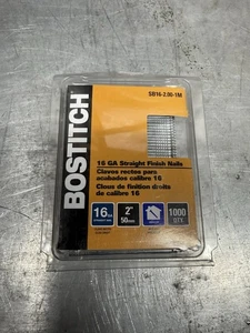 New Stanley Bostitch 2" 16GA SB16-2.00-1M Straight Finish Nails Bright 1000 Pc. - Picture 1 of 2