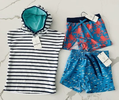 Adventurewear 360 Baby мальчиков размер 9 месяцев купальник лот сундуков с капюшоном полотенце #4 - Изображение 1 из 4