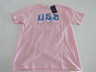 Simply Southern Girls Youth USA 100% Cotton Pink Medium Nwt - Image 1 of 4