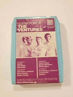 THE VENTURES GUITAR POWER 8 TRACK TAPE  Cartridge - SUNSET S-1012 ULTRA RARE - Image 1 of 4