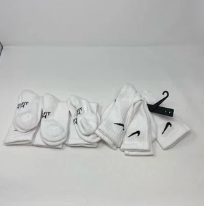 Nike Kids' Everyday Cushion Crew Socks 6 Pairs, White/Black - Size M - Picture 1 of 6