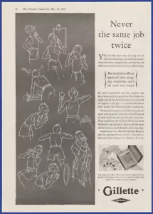 Vintage 1929 GILLETTE Safety Razor Blades Shaving Ephemera 20's Print Ad - Bild 1 von 1