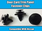 10x Clips For Nissan Door Card Trim Panel Black Plastic Retainer Foam Washer New