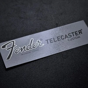 Telecaster Headstock Decal 70s Fender Style Silver Outline Waterslide NEU - Bild 1 von 1