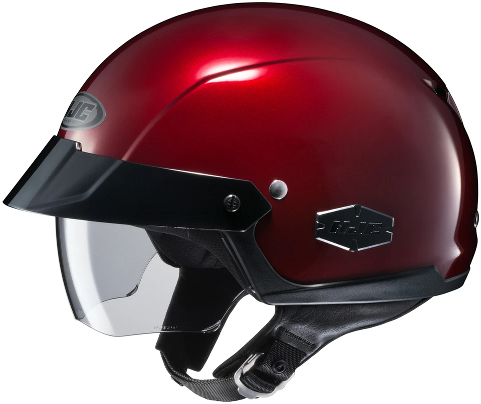 HJC Motorcycle Is-cruiser Half Helmet Solid Colors LRG Wine