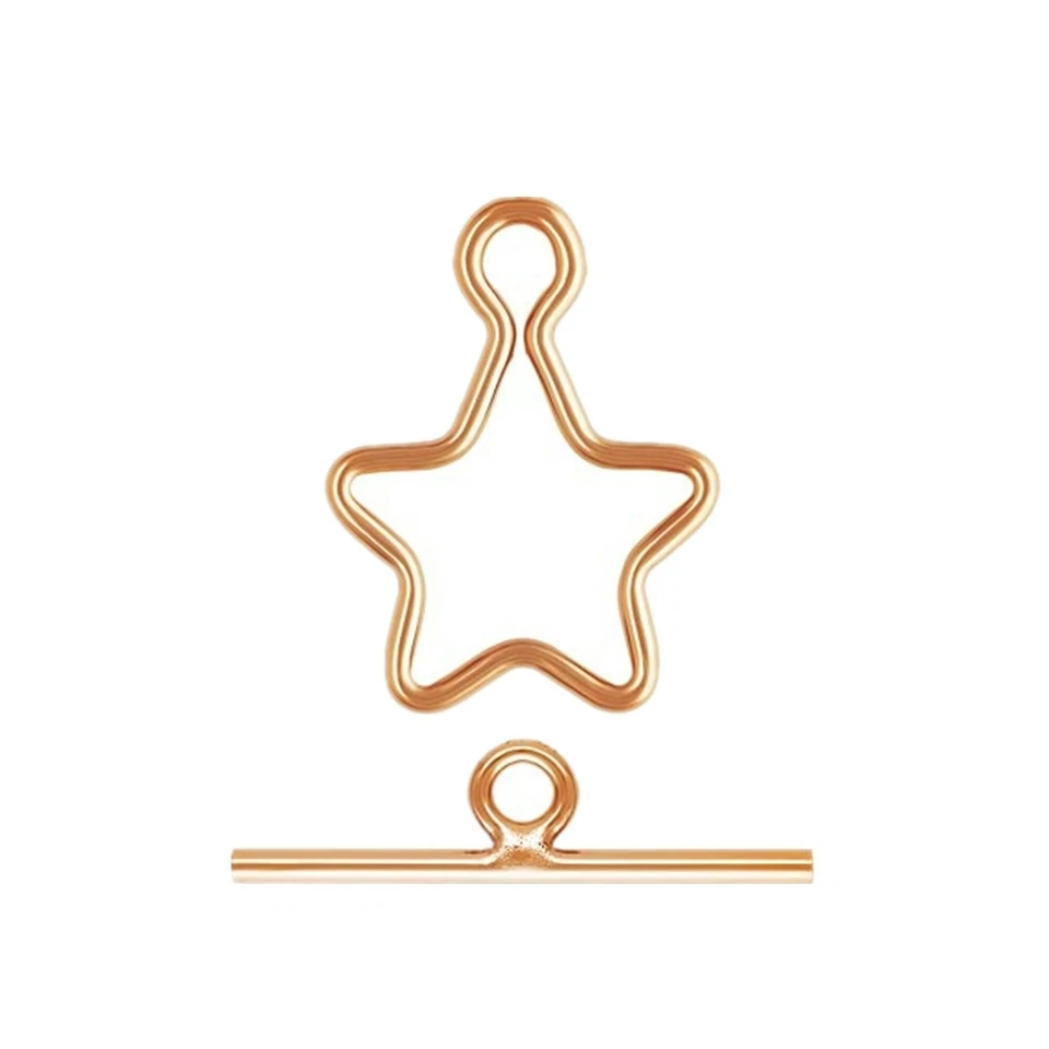 2 Sets 14K Rose Gold Filled Star Toggle Clasps for Celestial Bracelet Necklace - Image 1 of 1