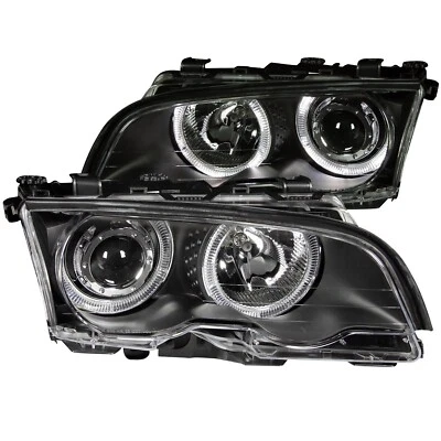 Proyector BMW 330xi Anzo USA 121015 con conjunto de faros negros halo - (Sol... Foto 1 de 4