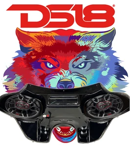 Stereo Batwing Fairing Fits for Harley Road King Motorcycle - 6x9 inch Speakers - Picture 1 of 11