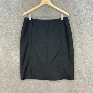 Basque Womens Skirt Size 12 Black Straight & Pencil Zip Lined Knee Length 30804 - Picture 1 of 12