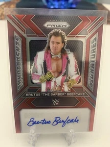 2024 WWE Panini Prizm Brutus Beefcake Red Prizm Auto Sensational Signature 06/99 - Picture 1 of 3