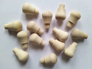 Piccoli pomelli picchetti scuotitore legno non finito miniatura cassetto appendiabiti - Foto 1 di 2