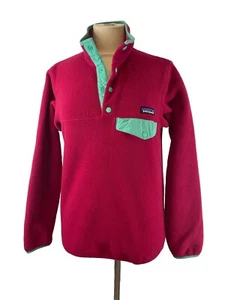 Patagonia Synchilla Snap-T Fleece Pullover Pink Magenta Mint Shirt Women’s Small - Picture 1 of 6