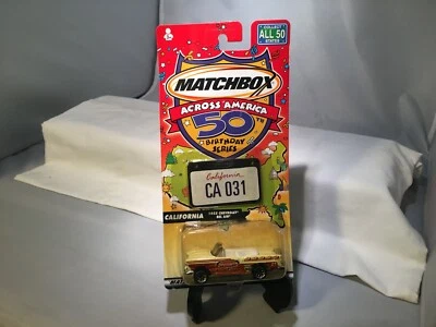 Matchbox Across America 50th Birthday Series CALIFORNIA 2001 1955 BEL AIR O PKG - Image 1 of 4