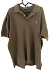 Polo Ralph Lauren Polo Shirt Size Large Solid Brown Pony Rugby Preppy Casual