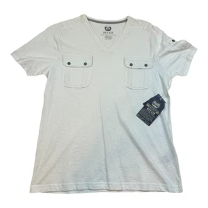 NWT Men's RPR Repair Design Under Construction V Neck T-Shirt Medium Pockets - Picture 1 of 9