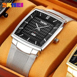Women Men Stainless Steel Watch Wristwatches SKMEI 9311 Casual Quartz Waterproof - Picture 1 of 11