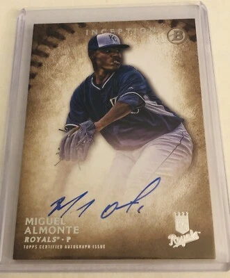 2015 Bowman Inception Auto #PA-MA Miguel Almonte Kansas City Royals - Image 1 of 2