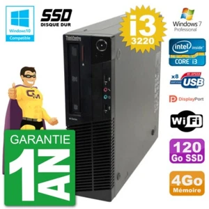 PC Lenovo ThinkCentre M82 SFF i3-3220 RAM 4Go SSD 120Go Dvd-Brenner Wifi W7 - Bild 1 von 1