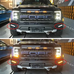 Par de luces de conducción diurna DRL con intermitente para Ford F150 2022-2024 - Imagen 1 de 11