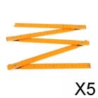 5 Folding Wooden Stick Ruler Carpenters Folding Rule for 1m