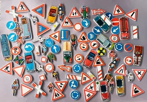 1950er Strassenschilder & Verkehrszeichen, Menschen, Polizei, Bahn, West Germany - Bild 1 von 7