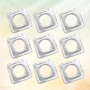 10PCS Foil Stove Burner Covers Gas Oven Covers for Liners Oil Proof Cleaning Pad - Picture 1 of 11