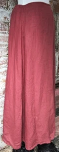Evas Sunday Pure Linen Designer Wrap Skirt Deep Red XS As New - Picture 1 of 11