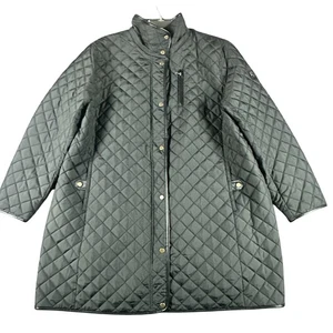Lauren Ralph Lauren Giacca Donna 2X Trapuntato Puffer Coat Nero Bottoni Snap 2XL - Foto 1 di 12