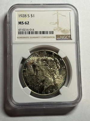 1928 S Peace Silver Dollar NGC MS62 Nice Tone Tough Date - Image 1 of 4