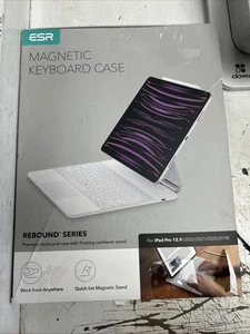 ESR Magnetic Keyboard Case Rebound Series für iPad Pro 12.9 (2022/2021/2020 WEISS - Bild 1 von 1