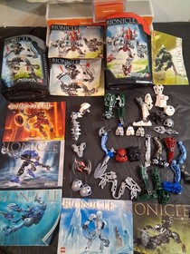 LEGO BIONICLE Lot 2008 With Canisters, Instructions,& Parts.