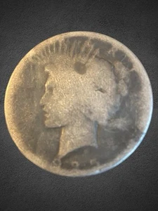 1925 Peace Silver Dollar, Slick, Lowball, Heavily Worn, Vintage Coin - Picture 1 of 7