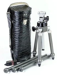 VEB PENTACON Universalstativ Tripod PRAKTICA mit Beinverlängerungen und Tasche - Bild 1 von 4