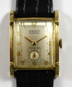 Vintage Gruen Curvex 10KGF Case Hand Wind Mechanic 17J Dress Watch Runs lot.k - Picture 1 of 9