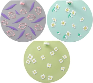 3Pcs Mat Silicone Bathtub Stopper Drain Stopper Drain Plug Flat Cover for Kitche - Picture 1 of 12