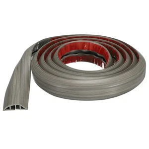 8ft Cord Cover Floor W0.55"xH0.28" Hide Extension Cable Wire Covers Light Grey - Afbeelding 1 van 7