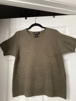 Suéter De Colección Ellen Tracy Angora Cachemira Lana de Cordero Tejido Manga Corta L Foto 1 de 4