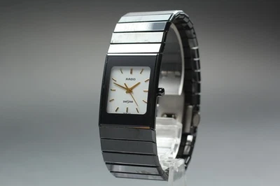 [Near MINT] RADO Diastar 205.0295.3 White Dial Black Quartz Men's Watch Vintage - Image 1 of 4