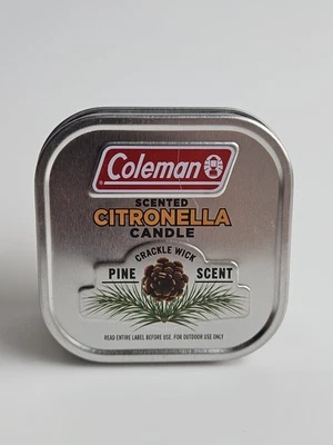 Citronella Candle with Wooden Crackle Wick - 6 oz Tin Coleman Pine Scented  - Image 1 of 4