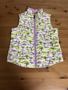 Ariat Girls 8 Lavender Green Horse Reversible Vest EUC - Picture 1 of 9