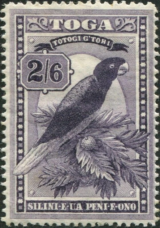 Tonga 1897 SG52 2/6d rojo brillante loro MH Foto 1 de 1