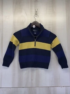 Vintage Polo Ralph Lauren 90s Knit 1/4 Zip Colorblock Boys Sweater Size 5 - Picture 1 of 7