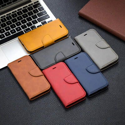 Magnetic Leather Wallet Flip Phone Cover For iPhone 6 7 8 Plus X XS XR 12 13 14 - Image 1 of 4