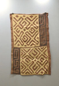 Tela de rafia cubana tejida natural africana Congo - Imagen 1 de 6