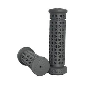 AME FIRM Zone Flangeless BMX MTB Bicycle Grips - Made in USA - GREY (FIRM) - Picture 1 of 1