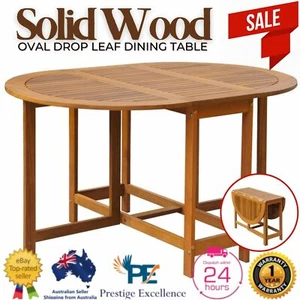 Outdoor Garden Dining Table Patio Picnic Folding Camping Portable Oval Furniture - Picture 1 of 6