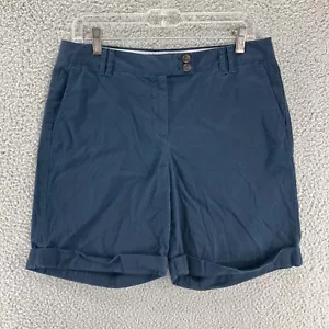 J. Jill marineblaue Damenshorts Größe 10 Live-in-Chino zum Krempeln klassisch Stretch - Bild 1 von 11